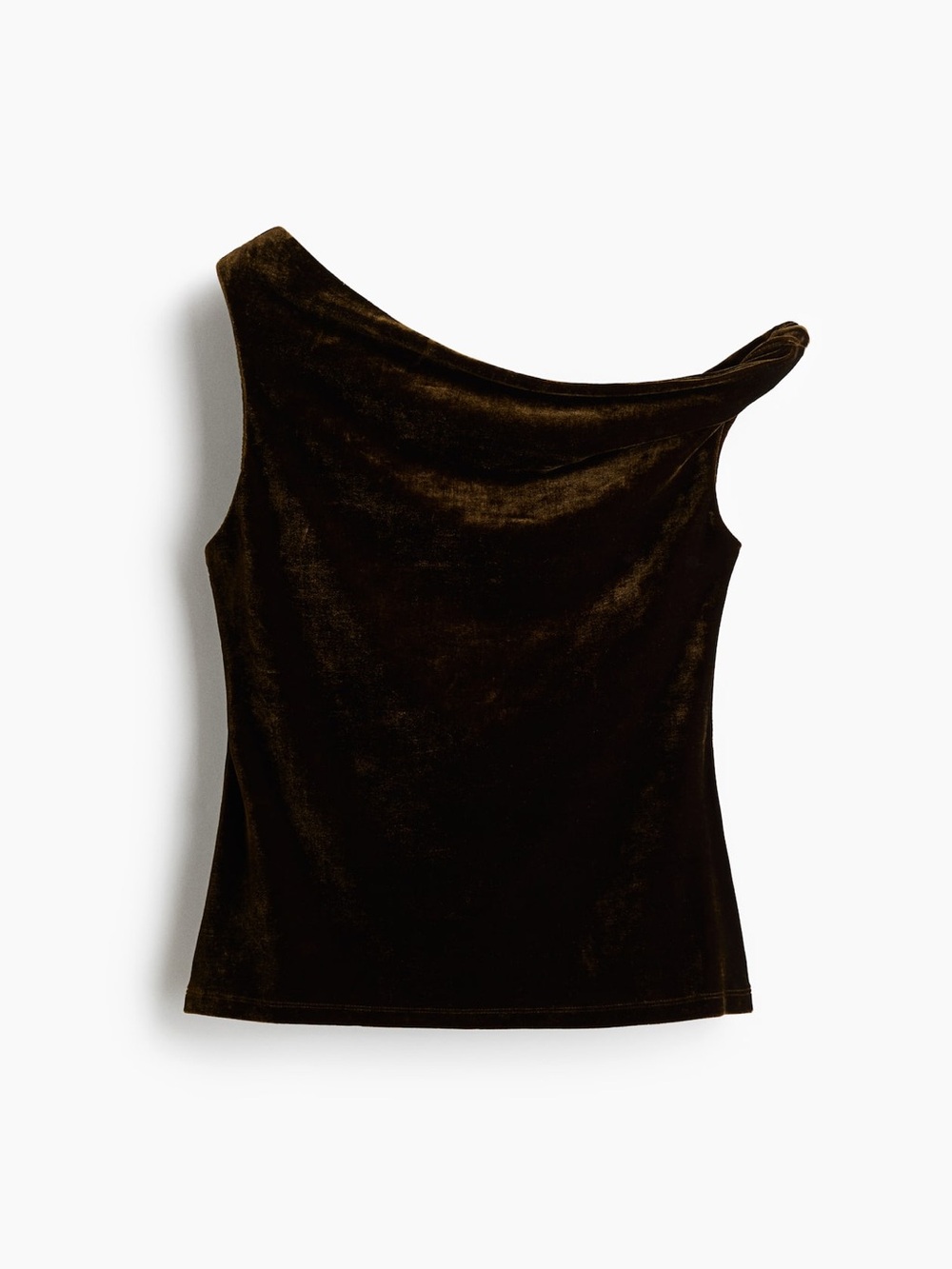 H&M Olive Green Velvet Sleeveless Camisole